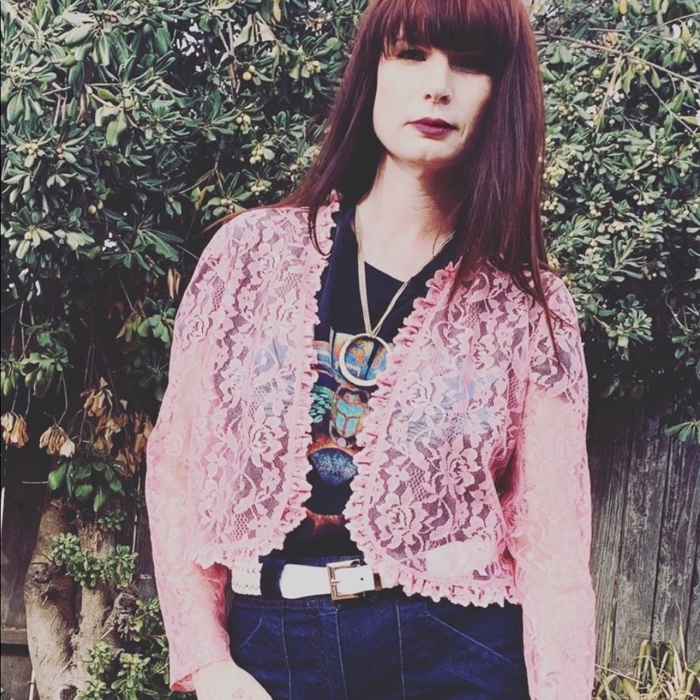 60s vintage handmade lace coat retro dreamy boho